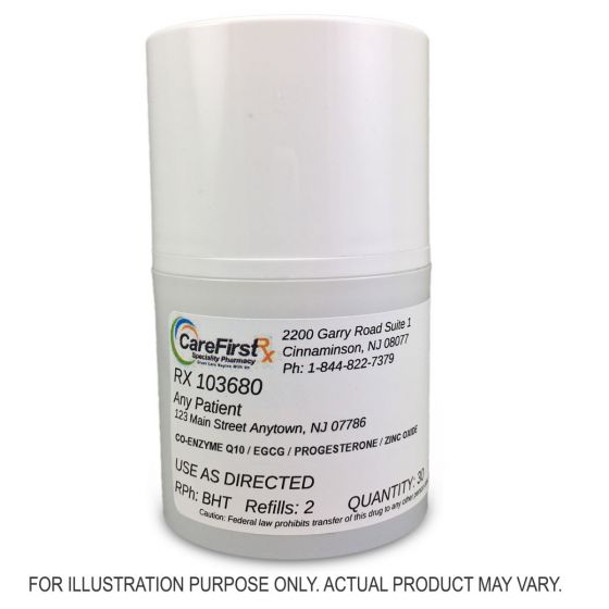 Co-Enzyme Q10 / EGCG / Progesterone / Zinc Oxide Cream Compounded